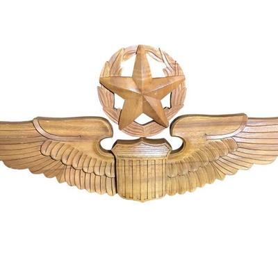 JAKA627 Army Aviation Master Wings Wall Decor	Aviator insignia 3D carved wall decor
