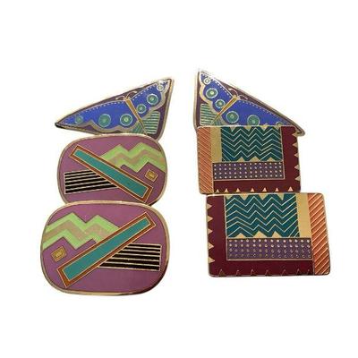JAKA602 80’s Laurel Burch Clip Earrings	"April butterfly", "Lindsay", and "Izu" Lindsay Burch clip on...
