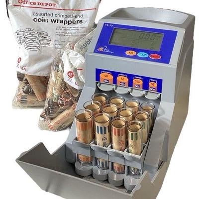 JAKA750 Royal Sovereign Coin Fast Sort Digital Coin Sorter With Extra Rolls	Coin sorter model number model 3026, approx. 9.5"T x...