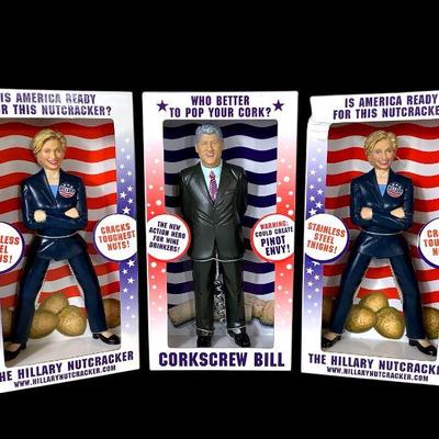 JAKA234 Corkscrew Bill & Hillary Nutcracker	Looks to be new open box Corkscrew Bill and Two Hillary Nutcrackers. 
