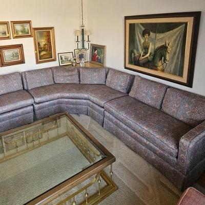 1960s Down Filled Sectional Excellent Condition 
