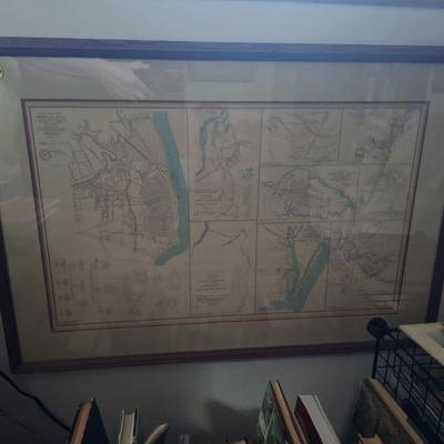 VINTAGE 1865 Cival War Map