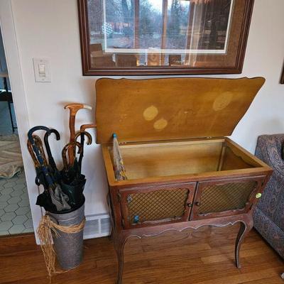 Mid Century Curio with Glass