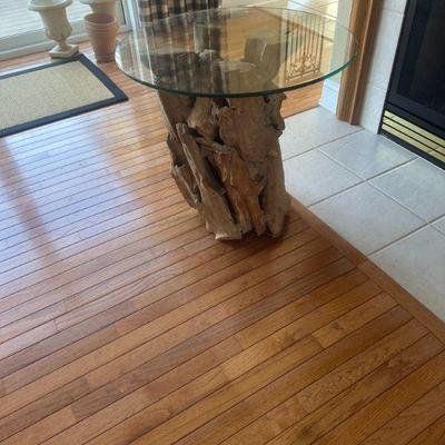 Unique wood stump table 