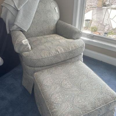 Custom chair and ottoman