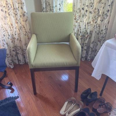 Green accent chair