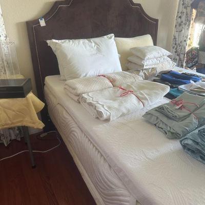 Queen bed with adjustable mattress-barely used