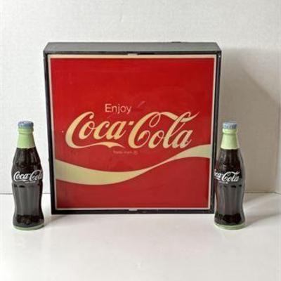 Coca Cola Advertising Display & Bottle S&P Set.jpg