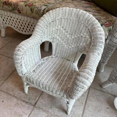 Child size wicker chair