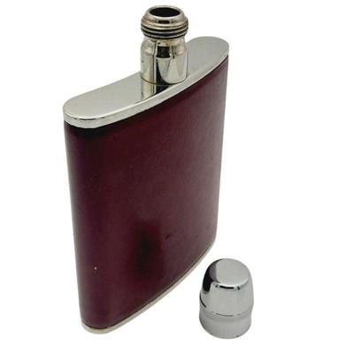 Vintage Made In England 6 oz  Hip Flask with Shot Cup