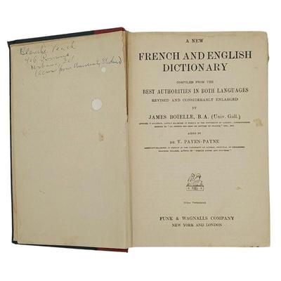 Vintage French English Dictionary
