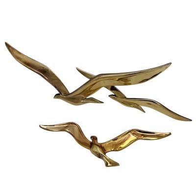 Vintage Trio of MCM Midcentury Modern Seagulls Wall Decoration