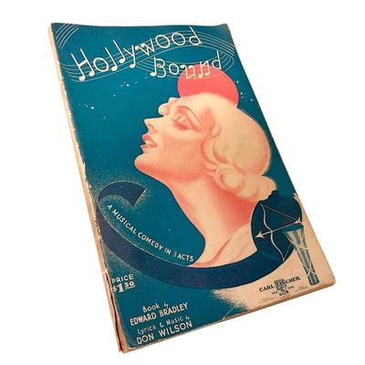 Vintage Musical Comedy Bound Book - Music Scores & Sheet Music, Play / Script - "Hollywood Bound"