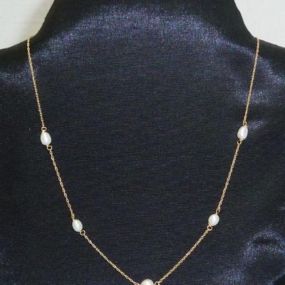 14K Gold & Pearl Necklace chain
