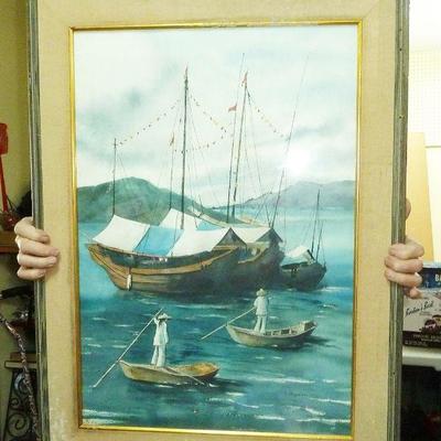 Signed art, framed art items