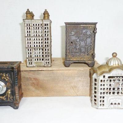 lot of antique still banks