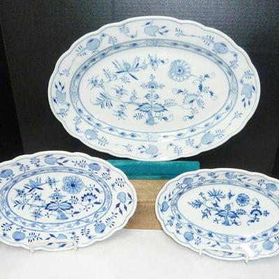 3pc lot of Meissen plates