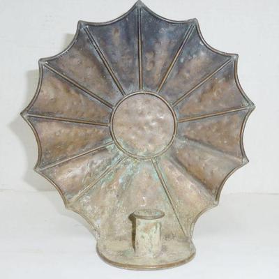 Arts & Crafts Copper candle sconce