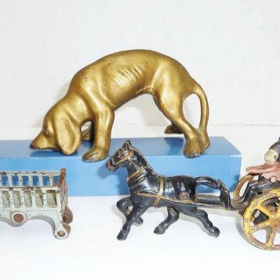 vintage cast iron toy lot