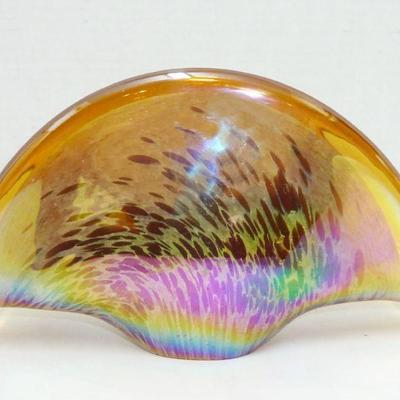 Murano label art glass napkin hld.