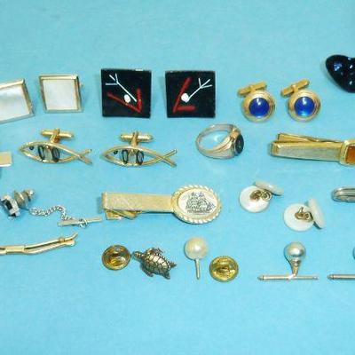 more cufflinks & tie tac/pins LOT