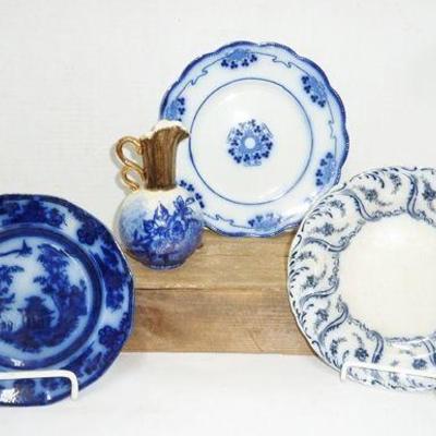 Flow Blue china lot