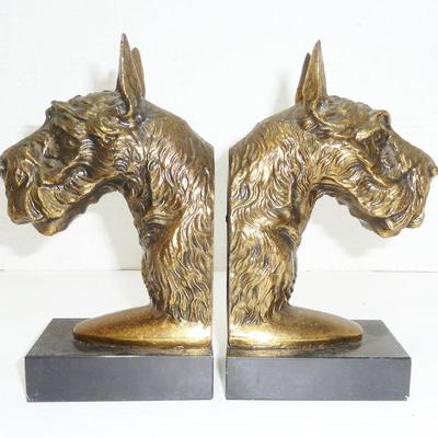 Scottie dog bookends, other scottie items