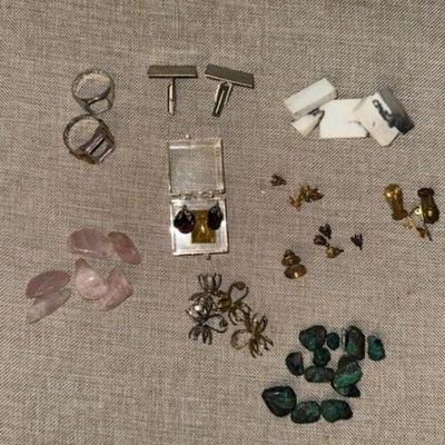 Jewelry Making Starter Kit (Rose Quarts, Turquoise, Rings And Other Jewelry Hardware And More)
