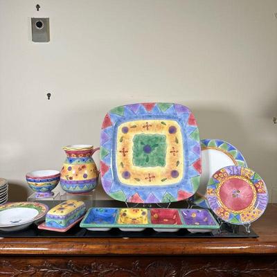 (35pc) "The Sweet Shoppe" Ceramic Ware | "The Sweet Shoppe" by Sango (designed by Sue Zipkin) ceramic ware set...