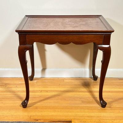 English (Queen Anne) Style Side Table | Vintage (1950s) English (Queen Anne) style Hickory Chair Co. side table.