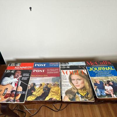(9pc) Collection of Magazines | Collection of vintage (1960s) magazines including issues from POST, LOOK, McCall's (magazine for...