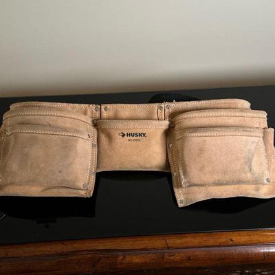 Husky Tool Belt | Husky leather tool belt with pockets for mechanics.