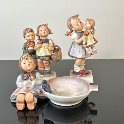 (3pc) Goebel Hummels - "Kiss Me" & Others | Vintage (1955) West Germany (Goebel) Hummel "Kiss Me." Marked...