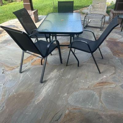 Patio table with chairs