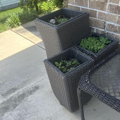 Wicker planters
