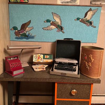 Vintage Desk, Vintage Smith Corona Manual Typewriter & More!
