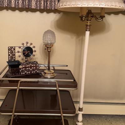 MCM Bar Cart & Lamps