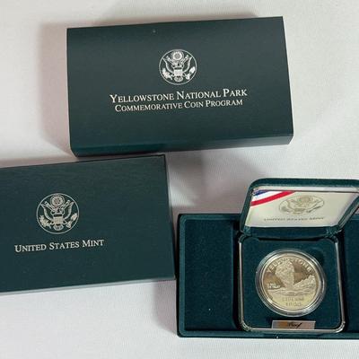 U.S. Commemorative Silver Dollar 1999-P Yellowstone National Park 