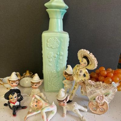 Vintage Lefton Pearlescent Figurines 