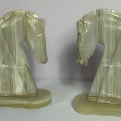 Vintage Knight Trojan Horse Bookends 