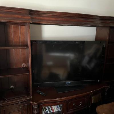 Entertainment center and tv