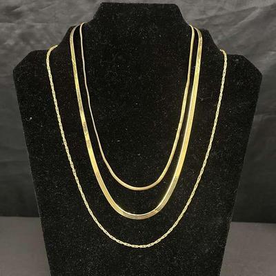 Ct976 18k and 14k gold necklaces