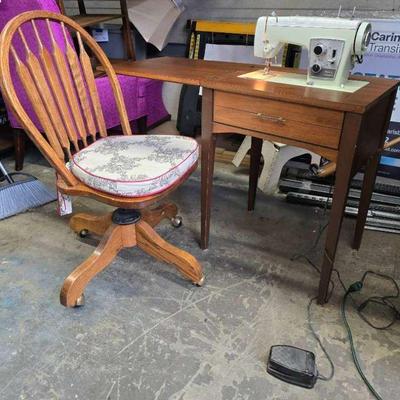 Ct763 kenmore sewing machine table and chair