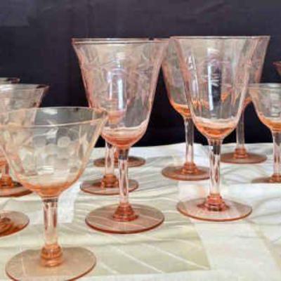 Ct943 vintage pink tiffin franciscan glassware