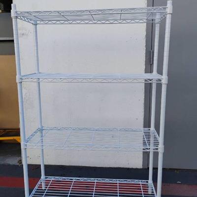 Ct866 white metal storage rack