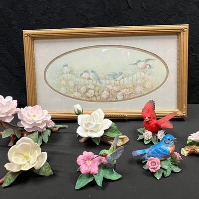Ct910 lenox porcelain birds floral
