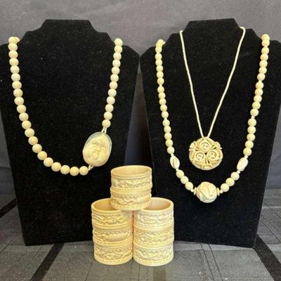 Ct928v vintage ivory tone jewelry