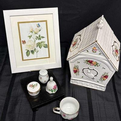 Ct837 rose themed china and art