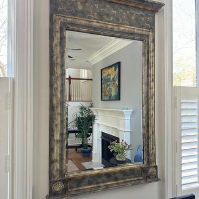 Chelsea House Neoclassic mirror with matching foyer table. Measures 48” x 29.5”