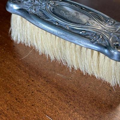 Art Nouveau silver plated dresser brush